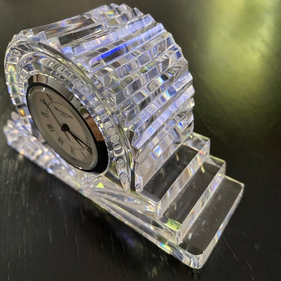 Waterford Crystal Small Cottage Mantel Clock Signed Ireland.Working,New Battery - Picture 2 of 10